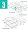 Sorbus 3 Piece (2 Small & 1 Medium) Clear Stackable Pull-Out Drawers - Organization and Storage Containers for Kitchen, Pantry, Bathroom and More